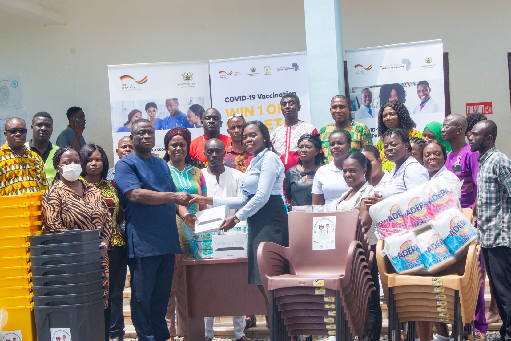 DONATION FROM THE AFRICAN GERMAN HEALTH ASSOCIATION (AGHA) TO SUPPORT AND STRENGTHEN HEALTHCARE DELIVERY WITHIN ABLEKUMA NORTH.