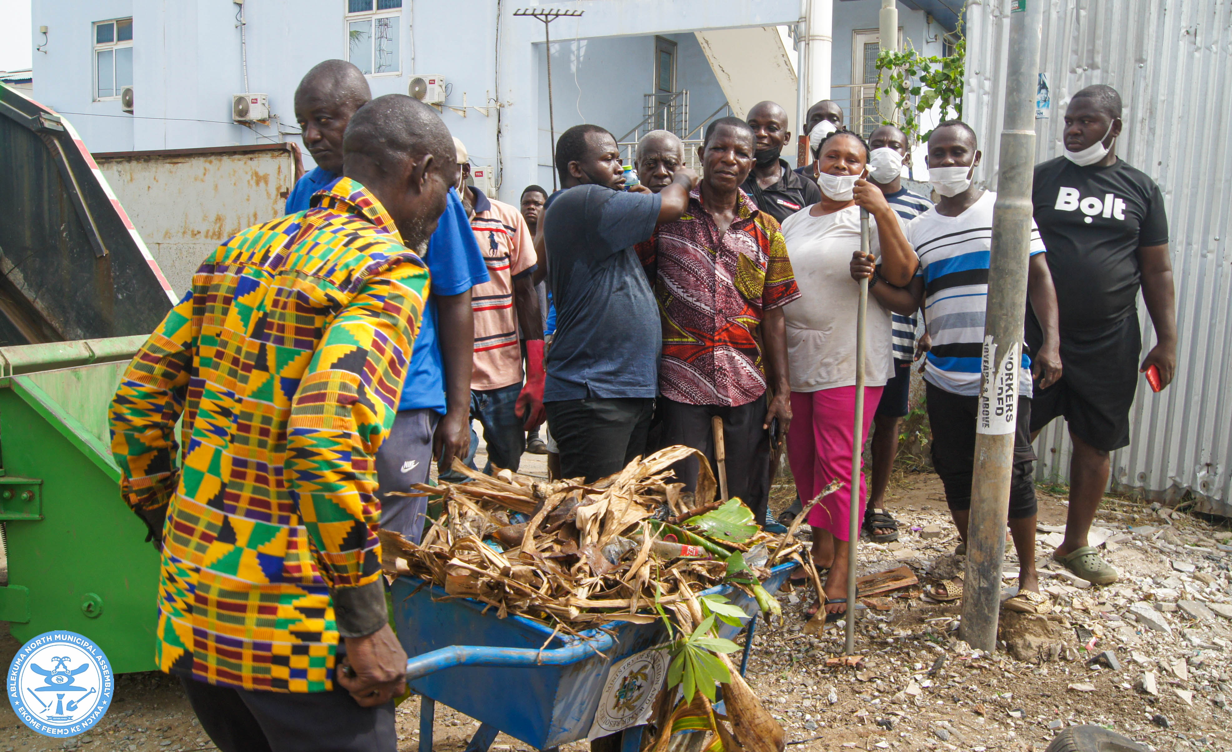 CLEAN-UP EXERCISE ORGANIZED BY ABLEKUMA NORTH MUNICIPAL ASSEMBLY WITH SUPPORT FROM GARID AT AKWEIBU AND ITS ENVIRONS